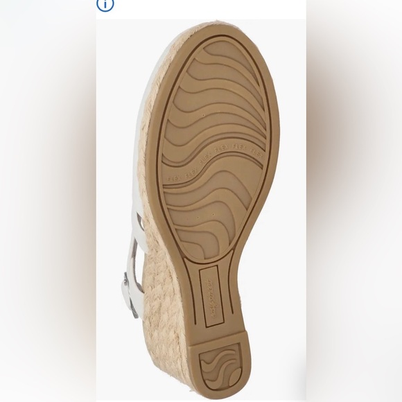 Easy Street Stargaze White Espadrille Wedge Pump Size 11 - Picture 5 of 7